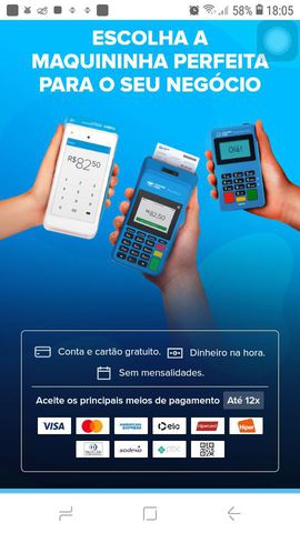 Há um desconto especial para comprar sua Point! Você pode escolher a maquininha que melhor se adapta aos seus negócios e economizar até R$ 420. Comece a aceitar as principais bandeiras de cartão e impulsione seus negócios. Escolha sua maquininha agora mesmo! https://mpago.li/2sTRpgM