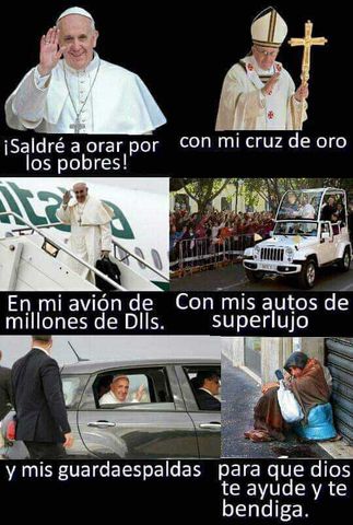 Inutiles ladrones mentirosos. Que bien se lo montaron hace 2020 años. Los mas asesinos de la historia. A pocos niños de hoy engañareis.. Que asco me dan y los creyentes igual. Mirar arriba, abajo, a los lados y es lo que vereis, no existe otra cosa. Votar votar, nos joderan a todos pero nunca aplaudare a la mierda corrupta y dictadura. Como os engañan.